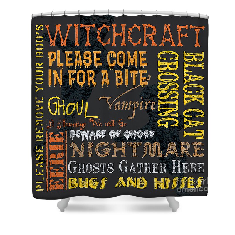 Halloween Shower Curtain featuring the painting Witchcraft by Debbie DeWitt
