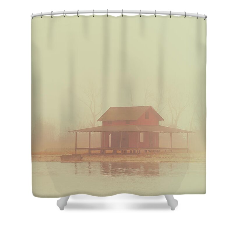 Landscape Shower Curtain featuring the photograph Within The Fog by Karol Livote