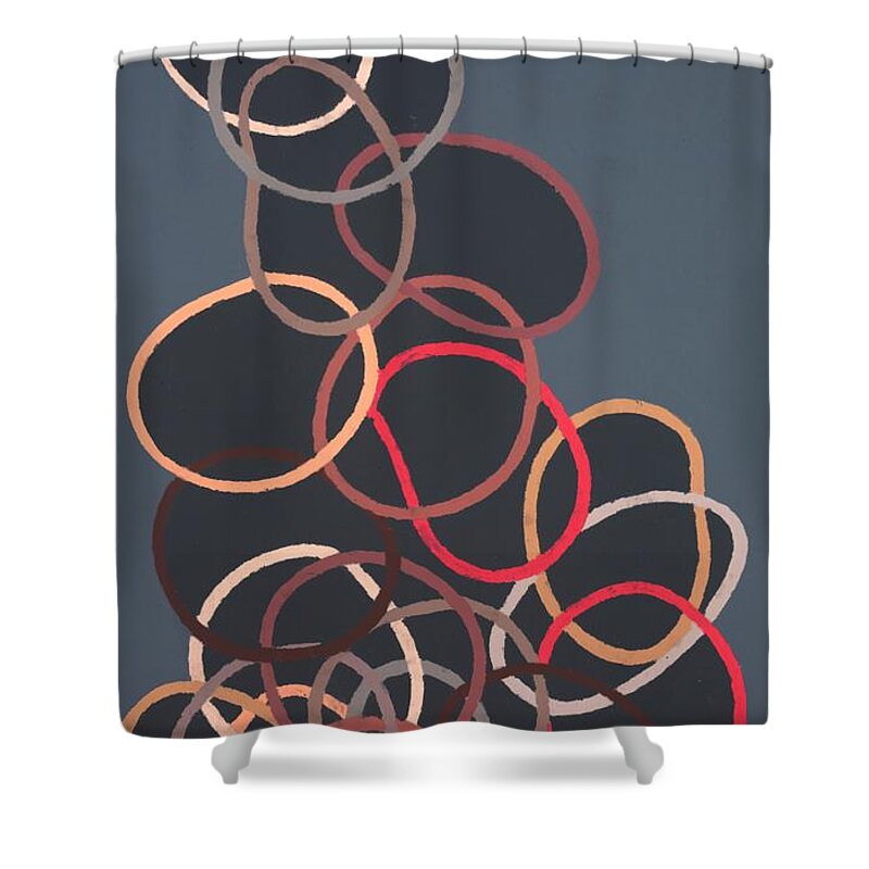 Landscape Shower Curtain featuring the painting Woman 1 by Allan P Friedlander