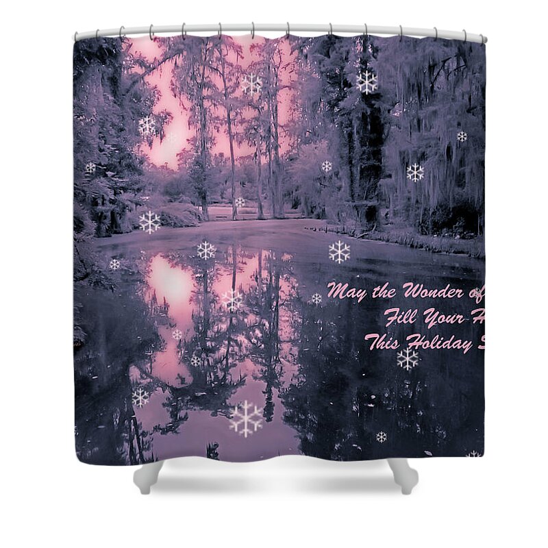 Christmas Shower Curtain featuring the photograph Wonder of Winterland by DigiArt Diaries by Vicky B Fuller