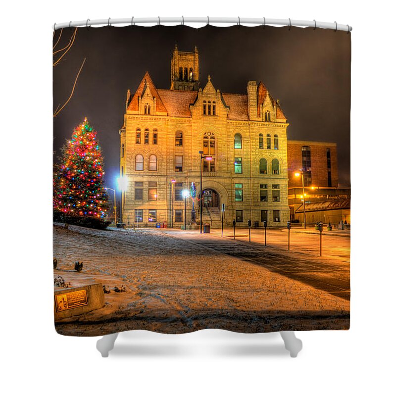 Courthouse Shower Curtain featuring the photograph Wood County Courthouse by Jonny D