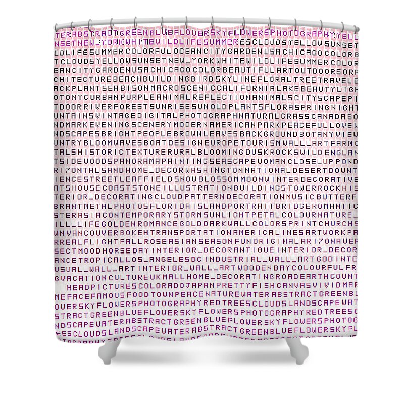 Words Shower Curtain featuring the digital art Words.1 by Gareth Lewis