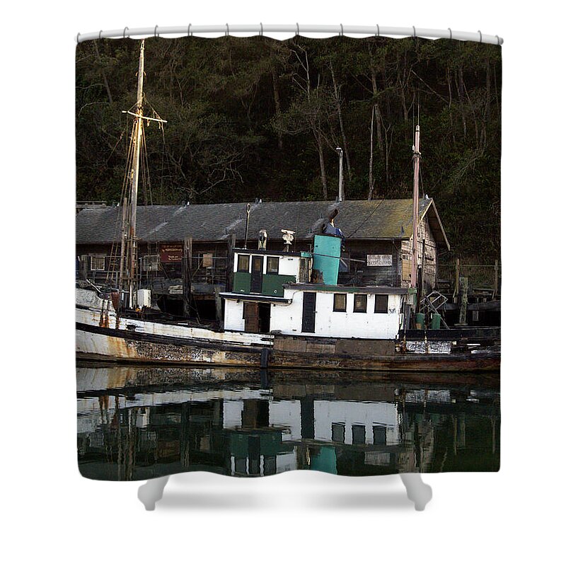 Boat Shower Curtain featuring the photograph Working Boat by Bill Gallagher