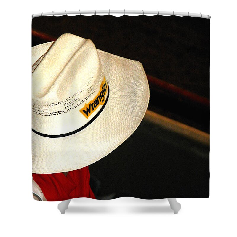 Lifestyle Shower Curtain featuring the photograph Wrangler Cowboy 3665 by Jerry Sodorff