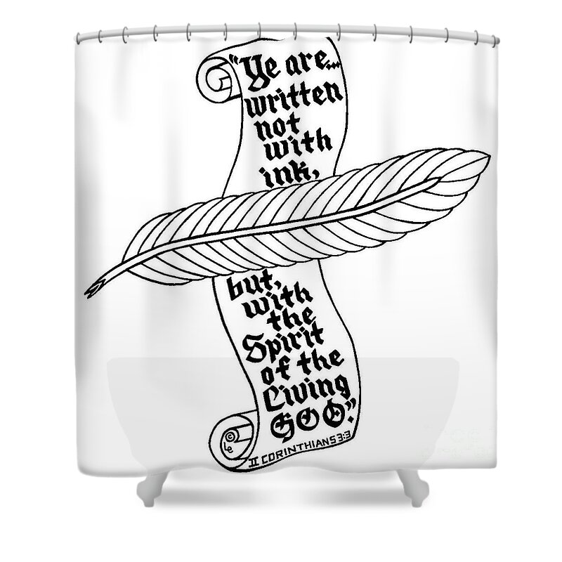 Leigh Eldred Shower Curtain featuring the photograph Written Cross by Leigh Eldred