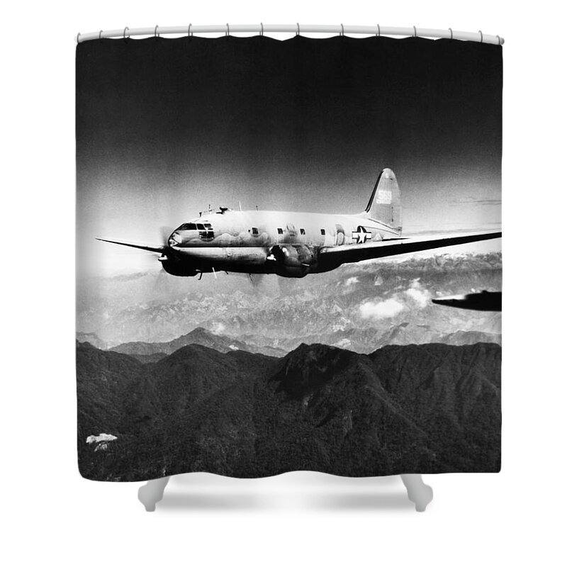 1944 Shower Curtain featuring the photograph Ww II: Transport Aircraft by Granger