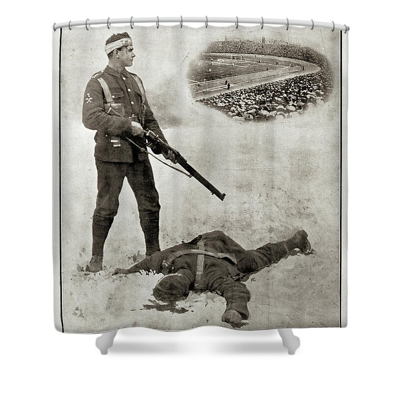 1914 Shower Curtain featuring the drawing Wwi Poster, 1914 by Granger