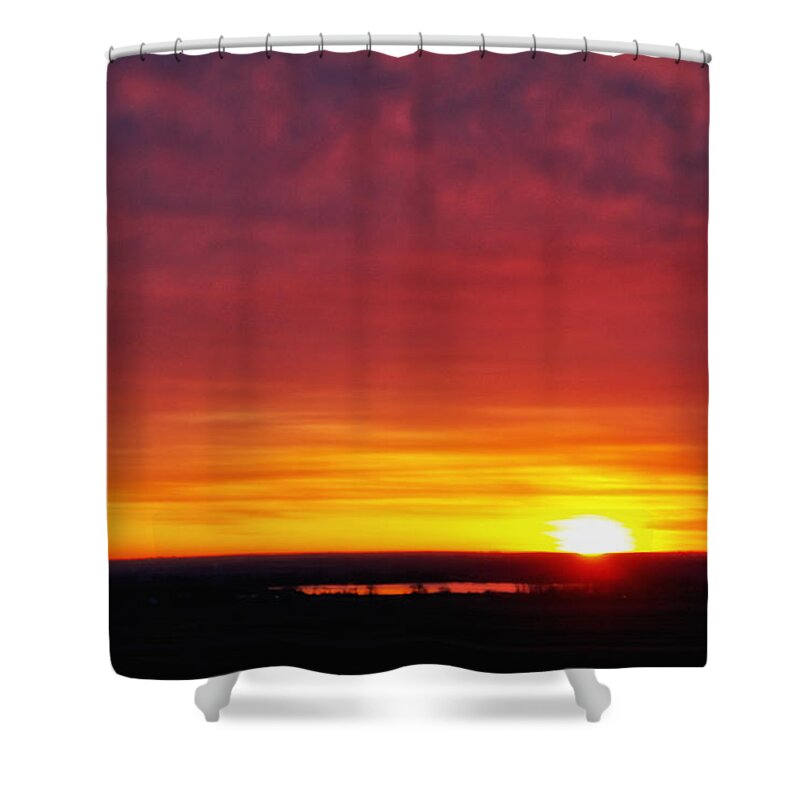 Wyoming Sunrise Shower Curtain featuring the photograph Wyoming Sunrise by Juli Ellen
