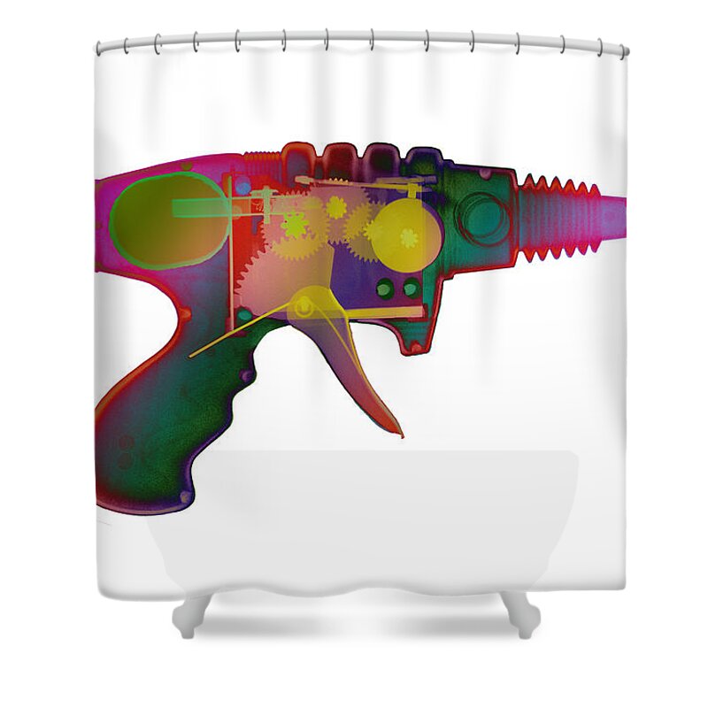 X-ray Art Shower Curtain featuring the photograph X-ray Ray Gun No. 1 - 3 by Roy Livingston