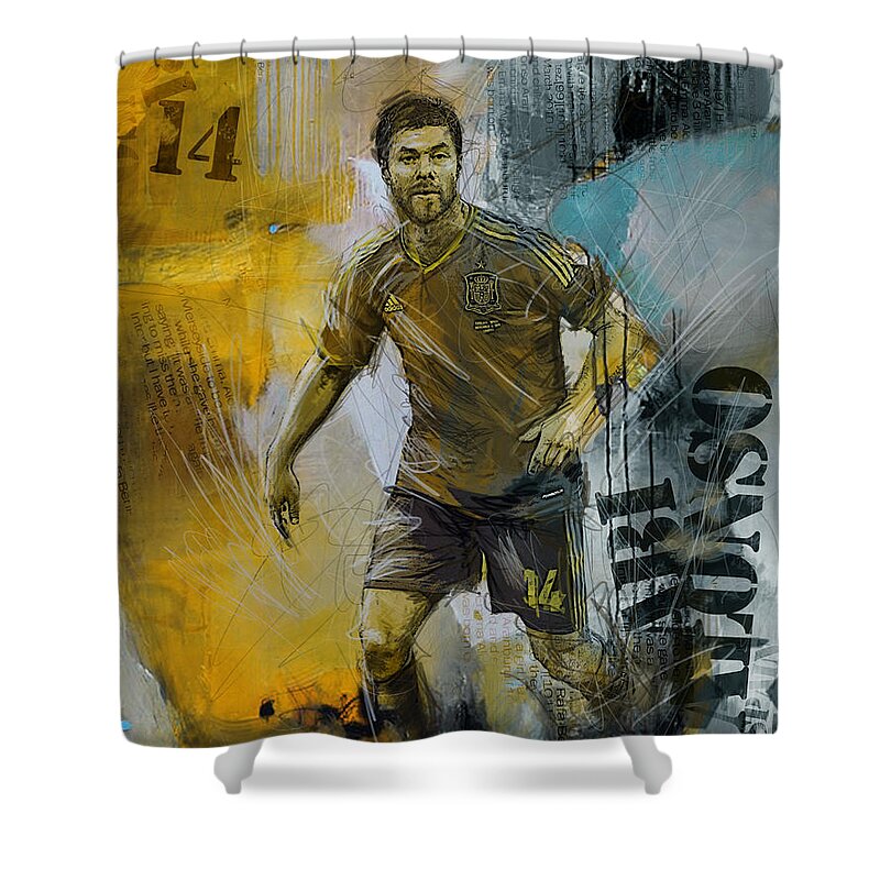 Xabi Alonso Shower Curtains