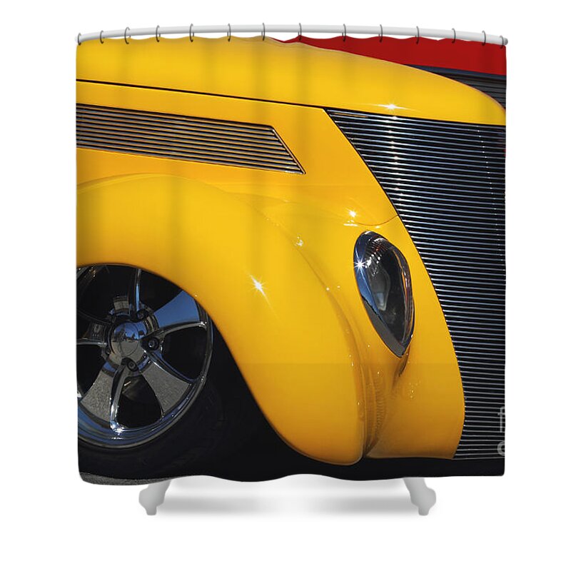 Transportation Shower Curtain featuring the photograph Yellow '37 by Dennis Hedberg