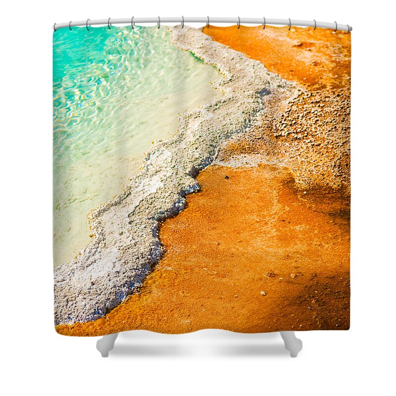 Yellowstone National Park Shower Curtain featuring the photograph Yellowstone Abstract by Sebastian Musial