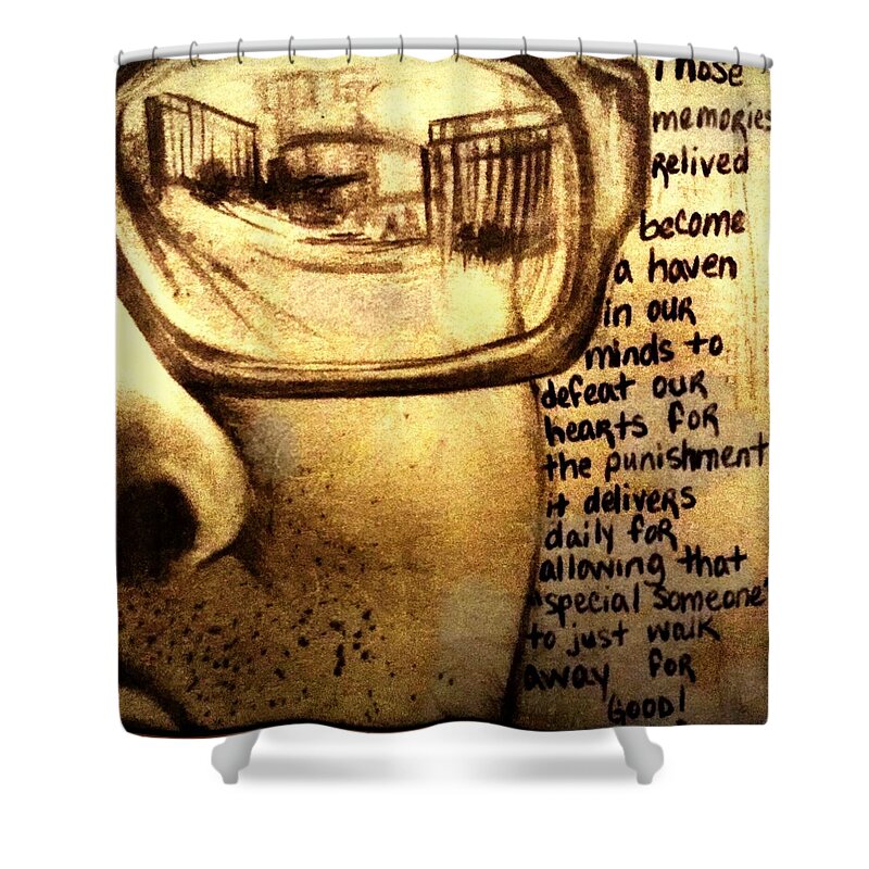 Art Shower Curtain featuring the photograph Yesterday by Artist RiA