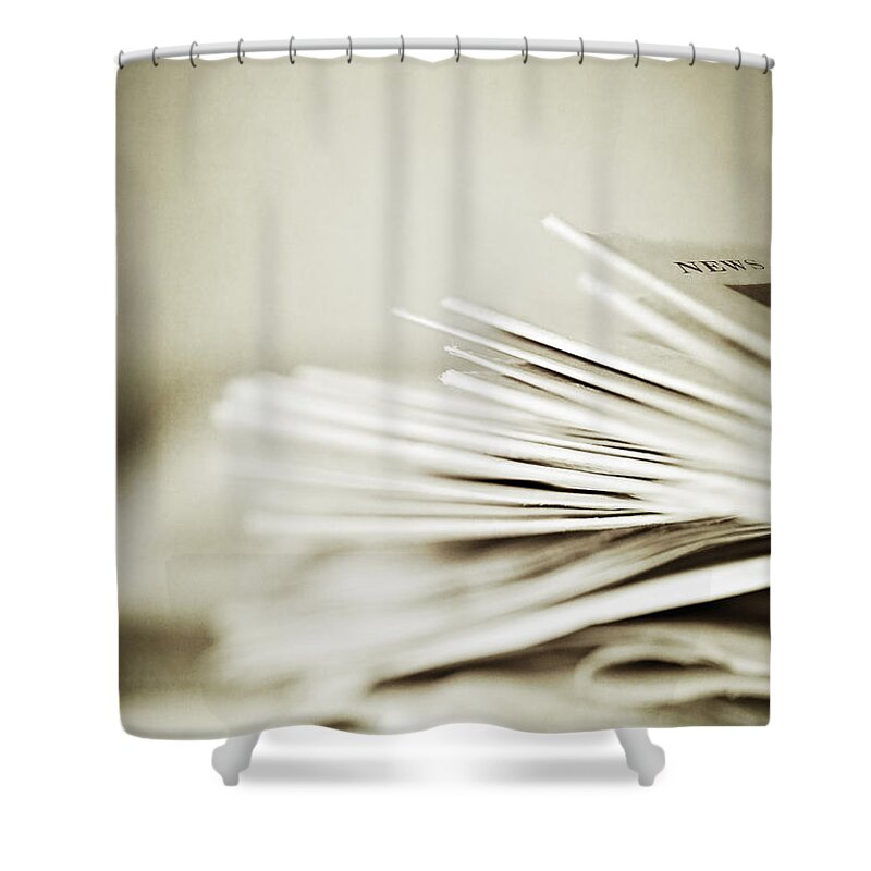 Article Shower Curtain featuring the photograph Yesterday's News by Trish Mistric