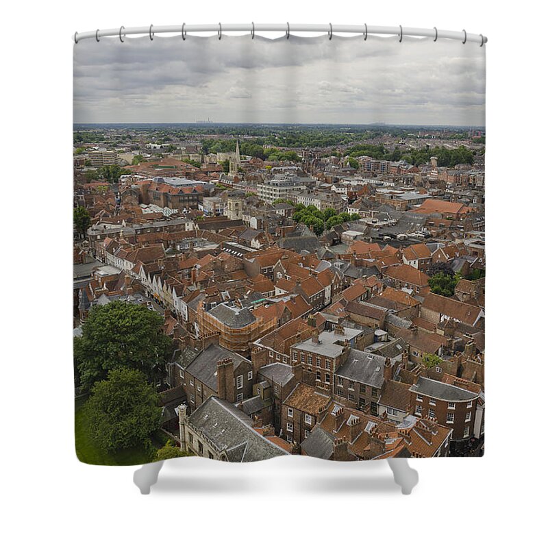 York Shower Curtain featuring the photograph York from York Minster Tower II by Pablo Lopez