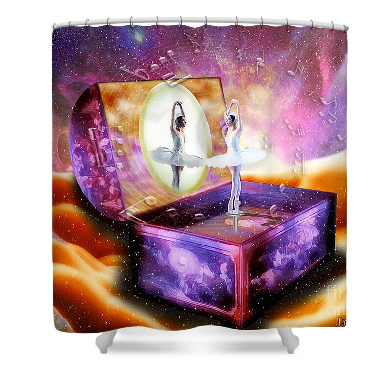Dance Before The Lord As He Sings Over You Shower Curtain featuring the digital art You are a Treasure by Dolores Develde