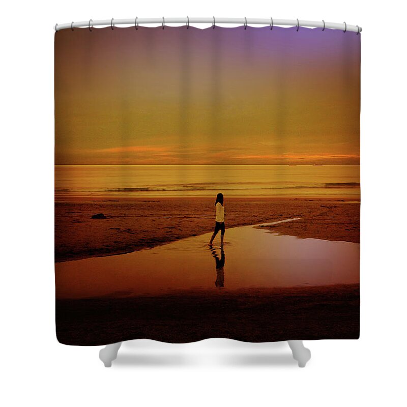 Water's Edge Shower Curtain featuring the photograph You Are Not Alone by Dima Lauzzana