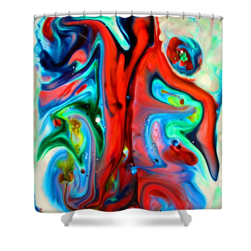 Liquid Shower Curtain featuring the painting You Make Me Feel Like Dancing by Joyce Dickens