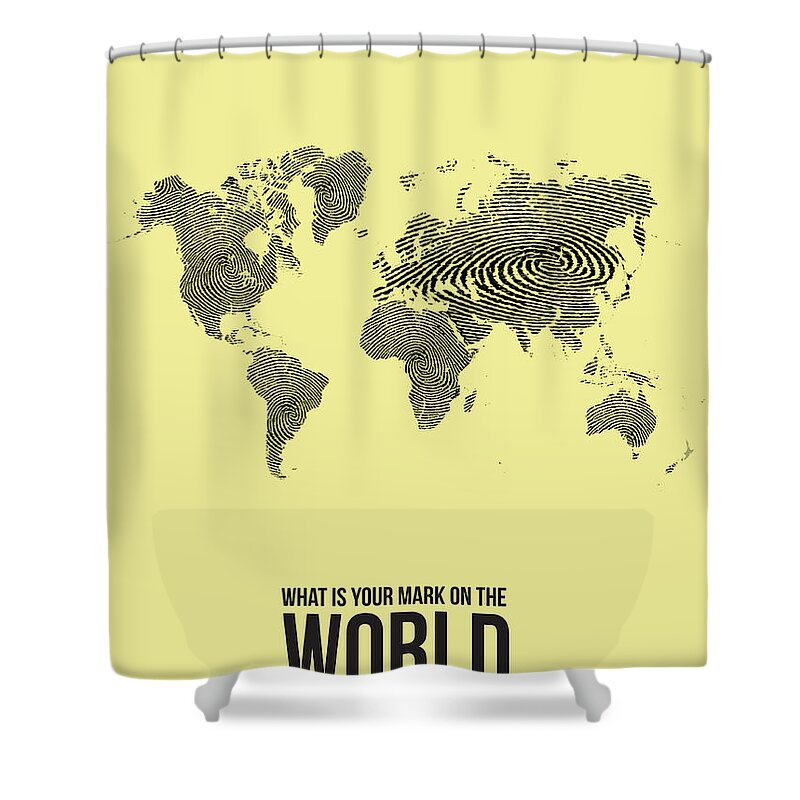 Motivational Shower Curtain featuring the digital art Your Mark Poster by Naxart Studio
