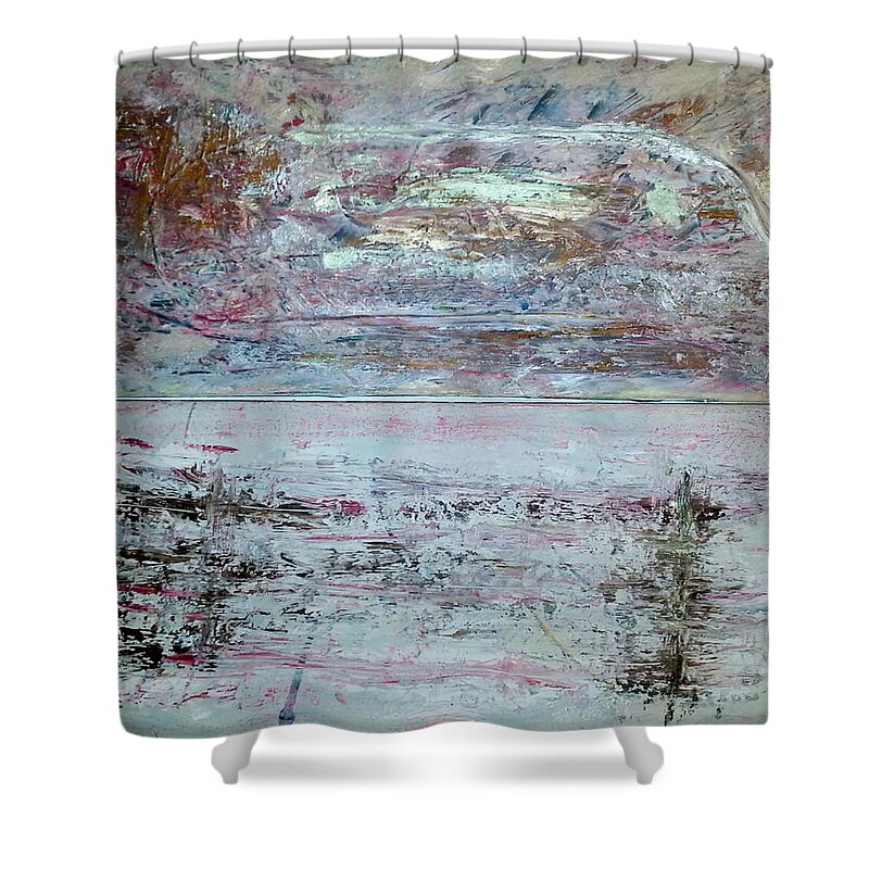 Abstract Painting Shower Curtain featuring the painting Z5 by KUNST MIT HERZ Art with heart