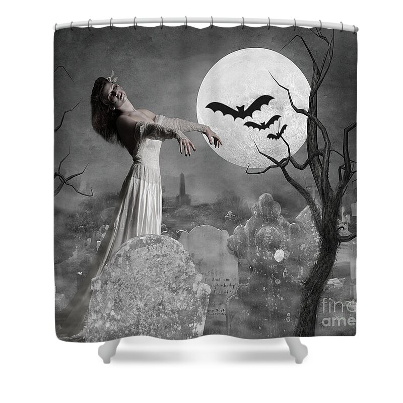 Autumn Shower Curtain featuring the photograph Zombie Bride by Juli Scalzi