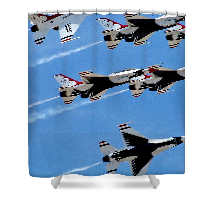 Aviation Shower Curtain featuring the photograph Zoom by Judy Wanamaker