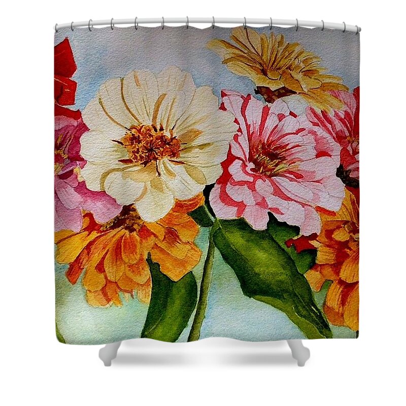 Zz Top Shower Curtain featuring the painting ZZ Top by Nicole Curreri