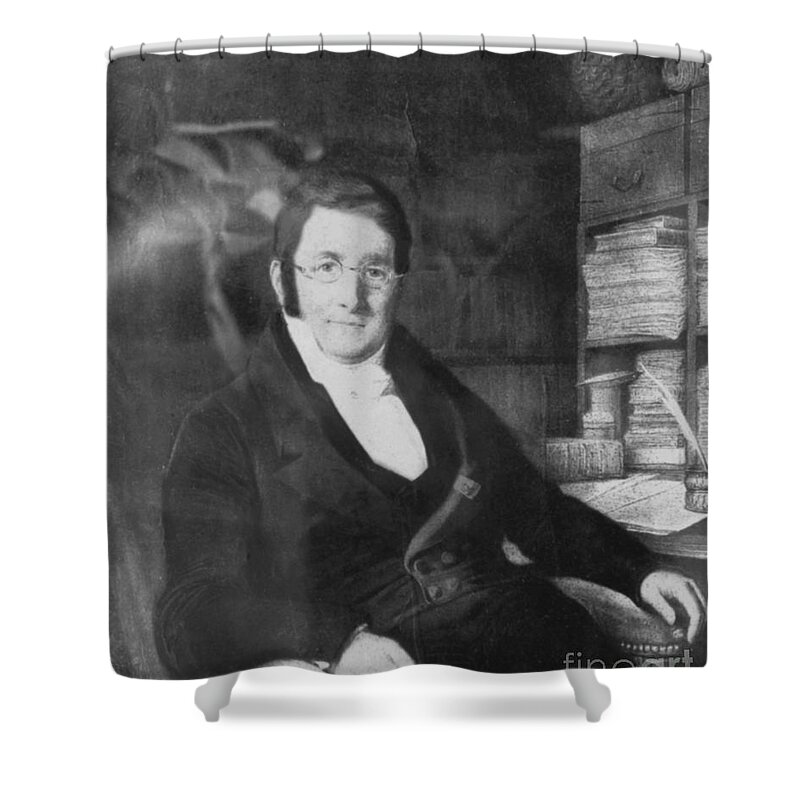 Augustin Pyrame De Candolle Shower Curtain featuring the photograph A. P. De Candolle, Swiss Botanist #1 by Science Source