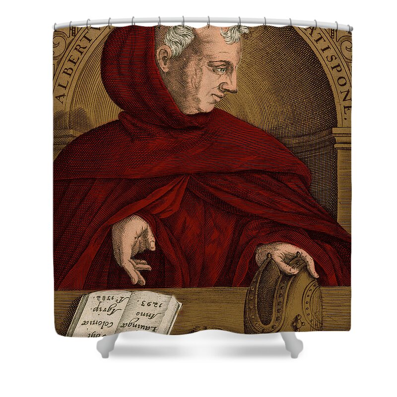 Science Shower Curtain featuring the photograph Albertus Magnus, Medieval Philosopher #1 by Science Source
