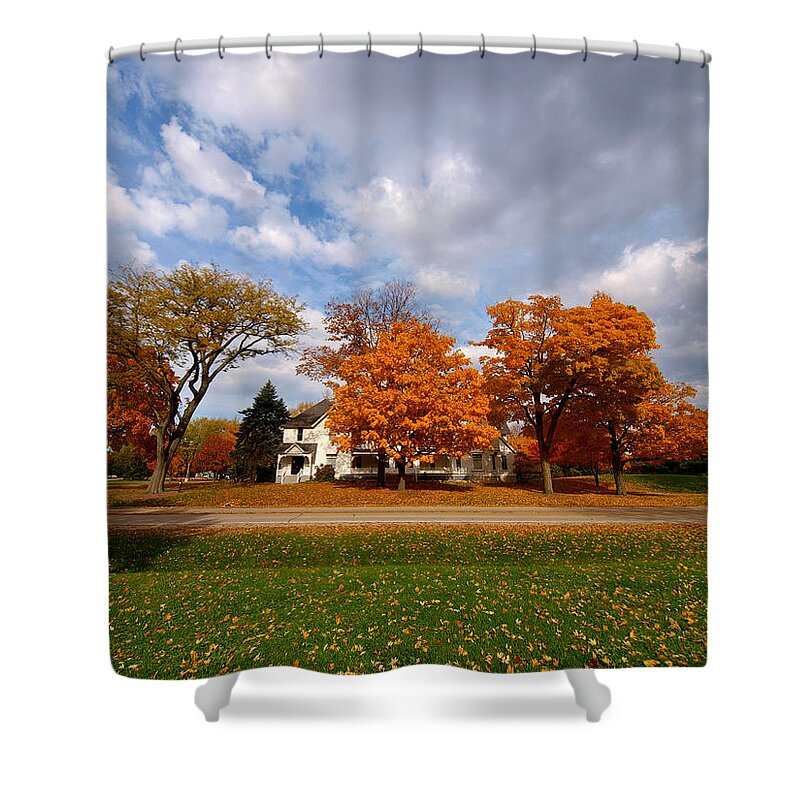 Fall Shower Curtain featuring the photograph Autumn is colorful #1 by Paul Ge