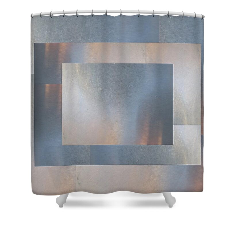 Abstract Shower Curtain featuring the digital art Brushed 18 #1 by Tim Allen