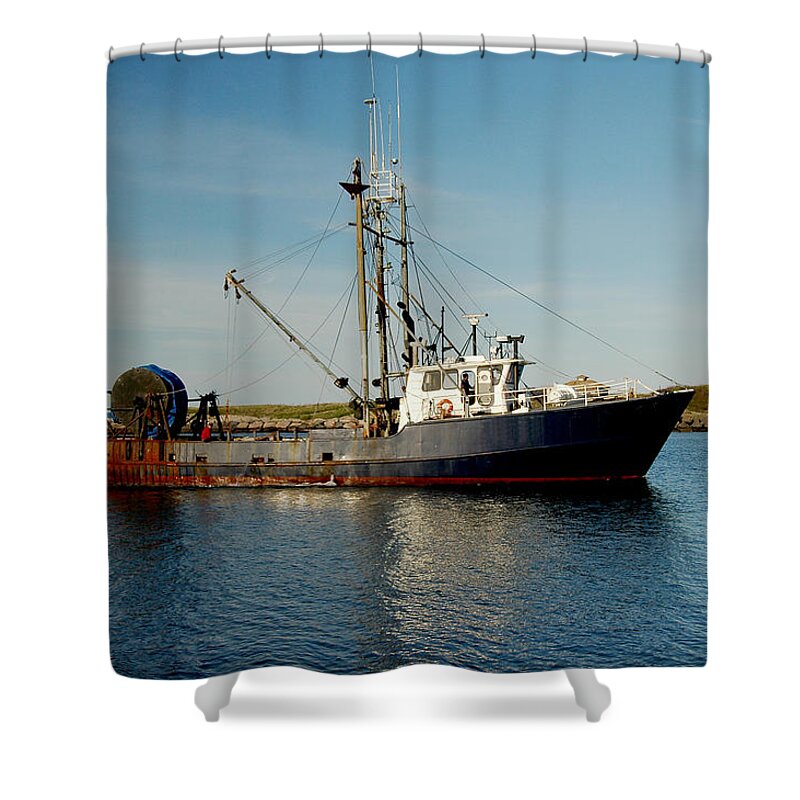 Boat Shower Curtain featuring the photograph Catch of the Day by Cathy Kovarik