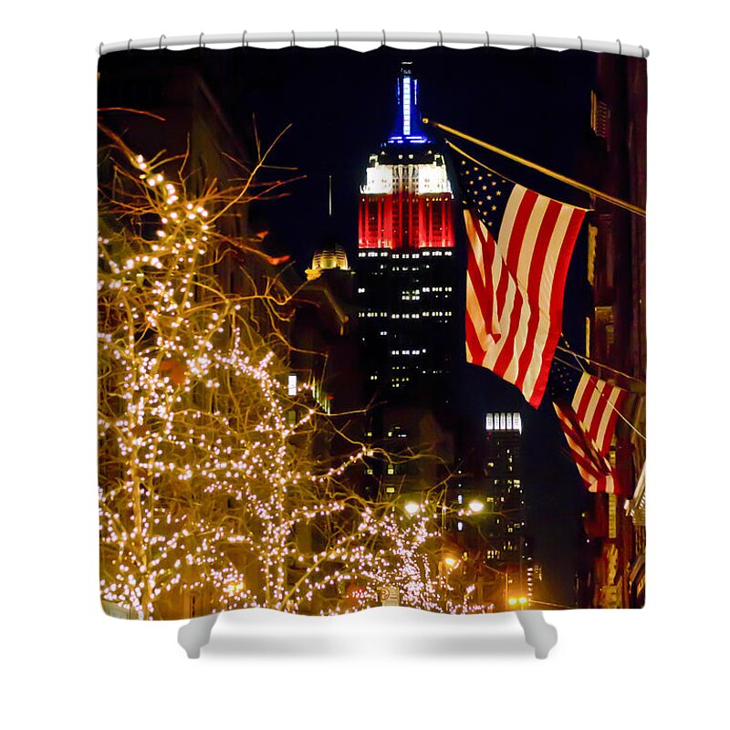 Empire State Building Shower Curtain featuring the photograph Empire State Building #1 by Theodore Jones