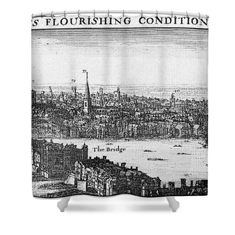 1650 Shower Curtain featuring the photograph ENGLAND: LONDON, c1650 #1 by Granger