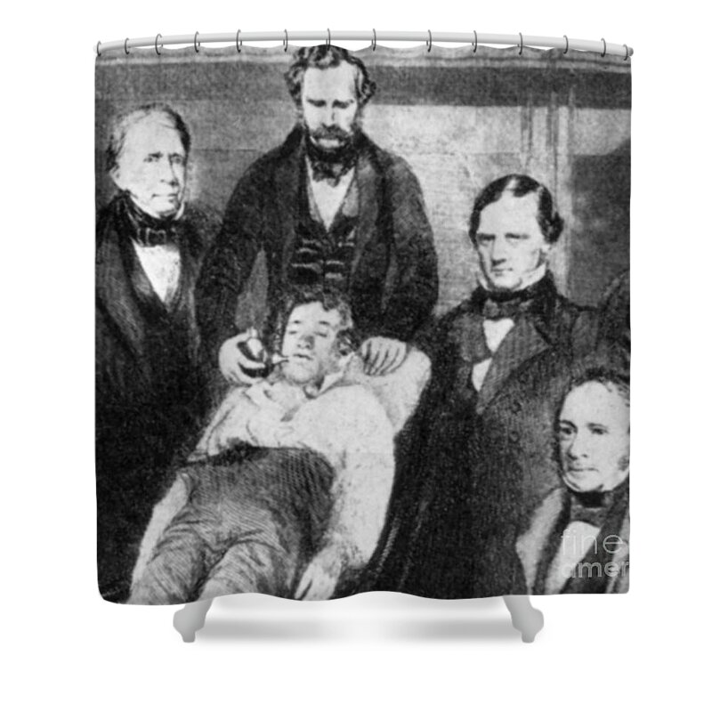 Science Shower Curtain featuring the photograph First Use Of Surgical Anesthesia, 1846 #1 by Science Source
