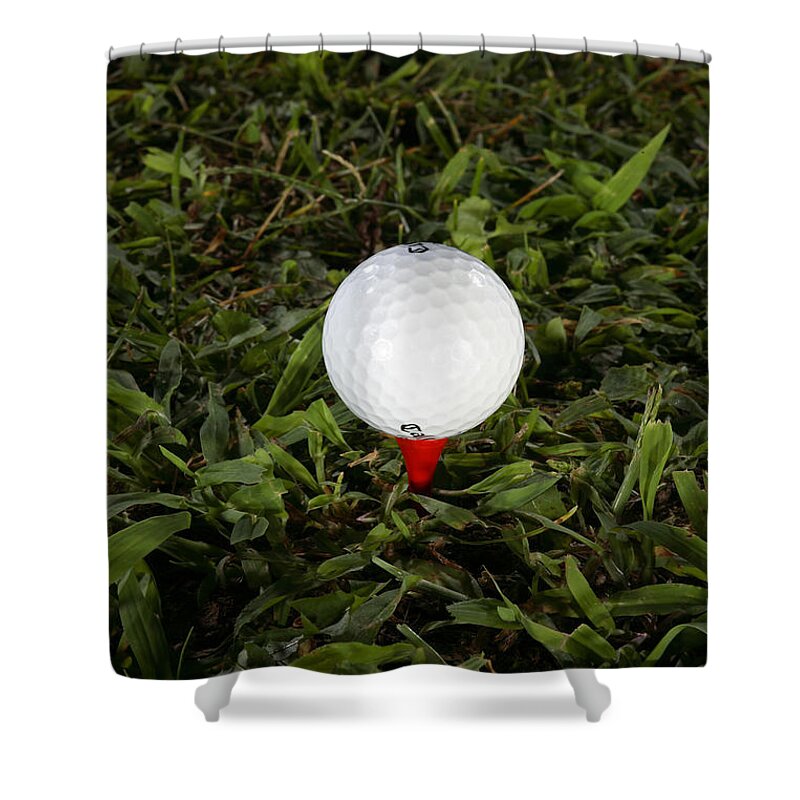 Golf Shower Curtain featuring the photograph Golf Ball #1 by Ted Kinsman