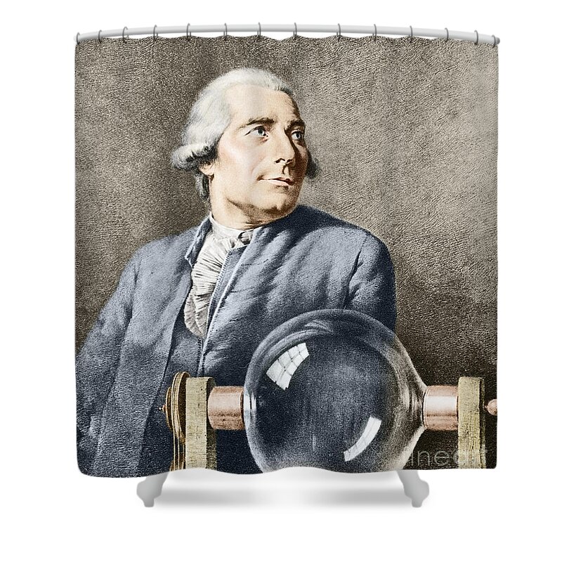 Technology Shower Curtain featuring the photograph Joseph-michel Montgolfier, French #1 by Science Source