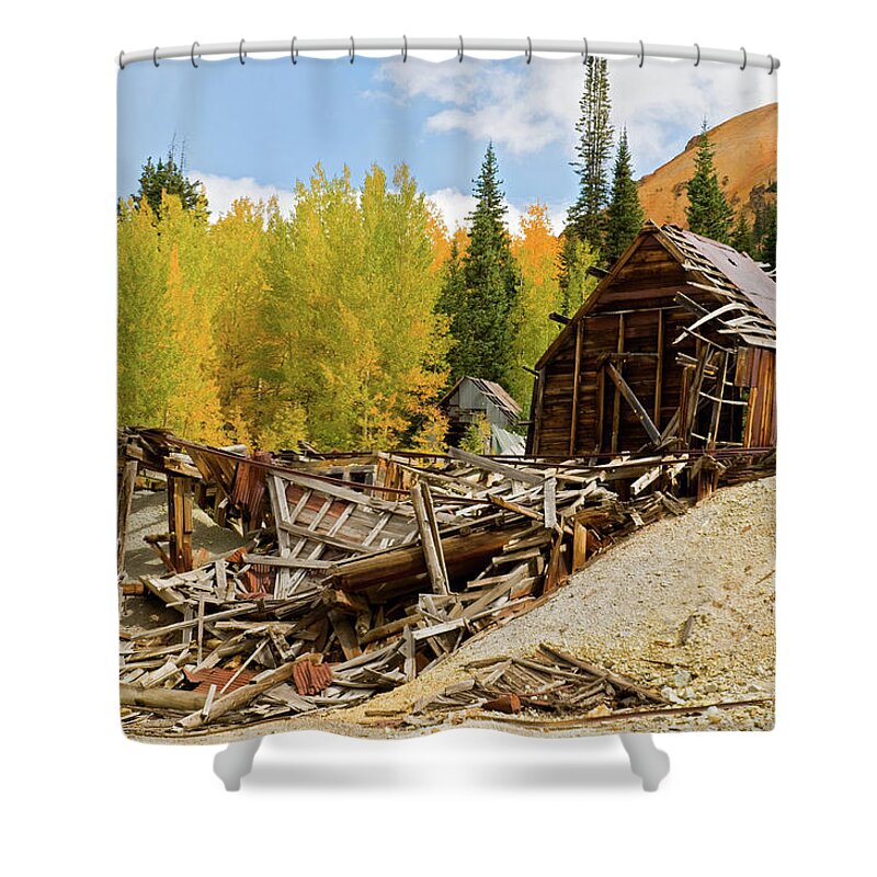 Colorado Shower Curtain featuring the photograph Mining Ruins #1 by Steve Stuller