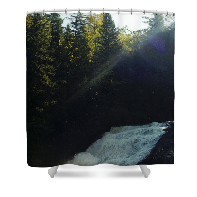 Sunlight Shower Curtain featuring the photograph Morning Waterfall #1 by Stacy C Bottoms