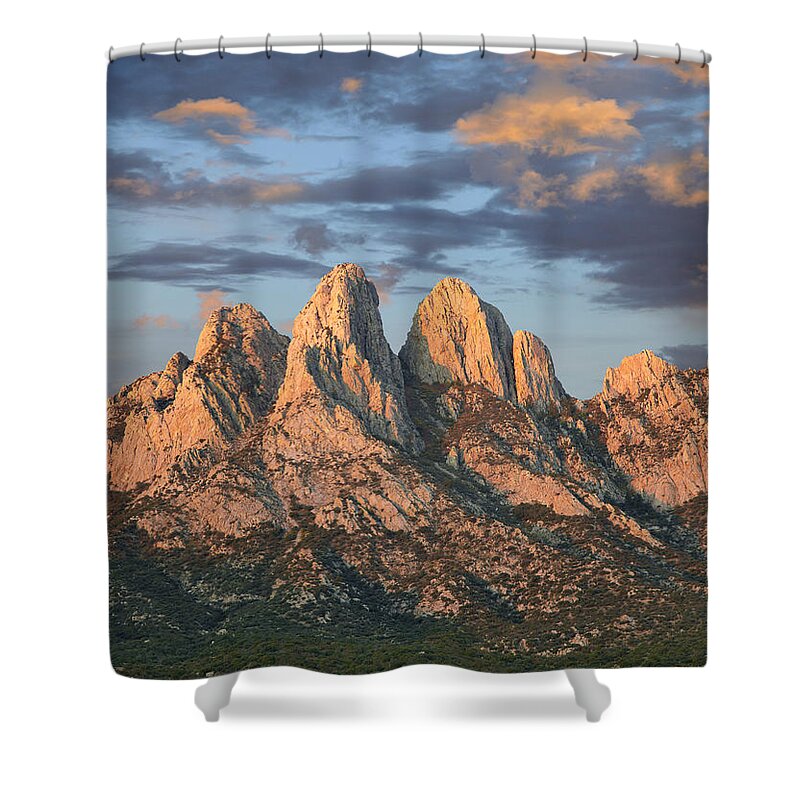 00438928 Shower Curtain featuring the photograph Organ Mountains Near Las Cruces New by Tim Fitzharris
