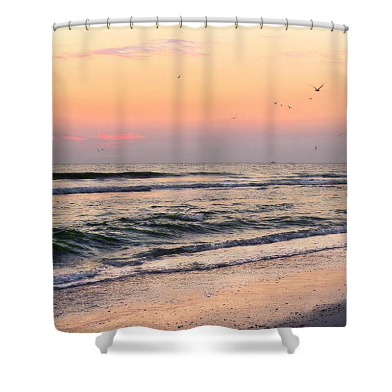 St. Pete Beach Shower Curtain featuring the photograph Postcard #1 by Angela Rath