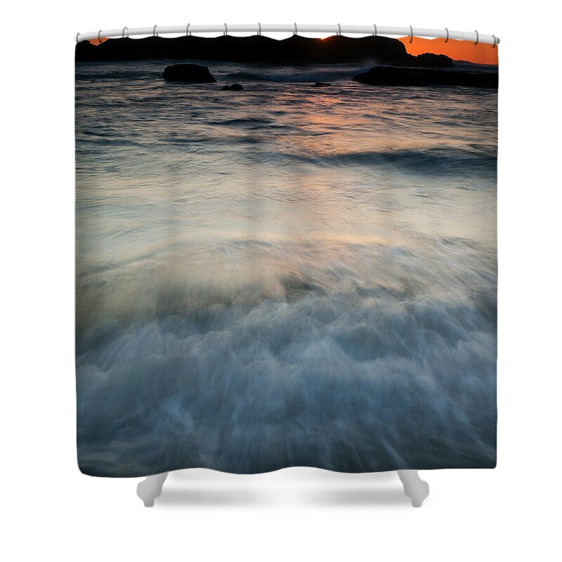 Seal Rock Shower Curtain featuring the photograph Rising Tide #1 by Michael Dawson