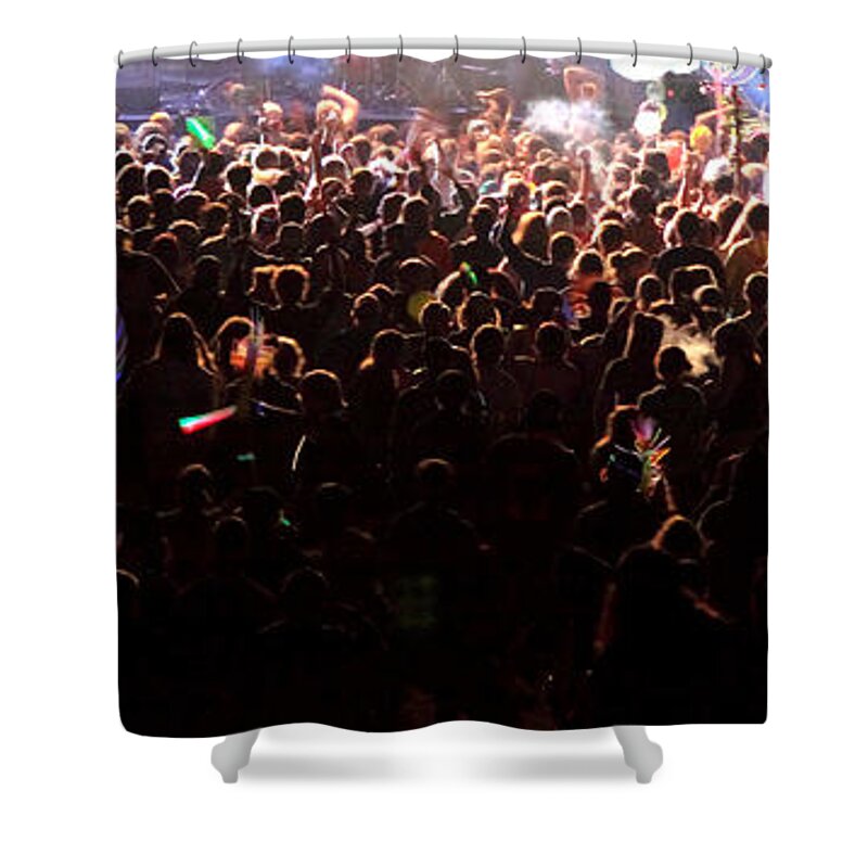 Rootwire Music And Arts Festival Shower Curtain featuring the photograph Rootwire Papadosio by PJQandFriends Photography