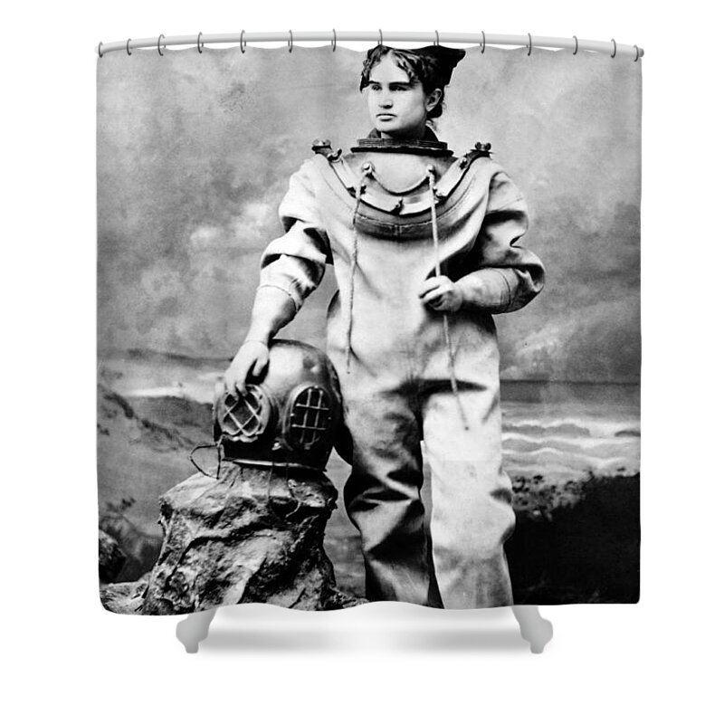 History Shower Curtain featuring the photograph Sarah Bernhardt, French Actress #1 by Photo Researchers