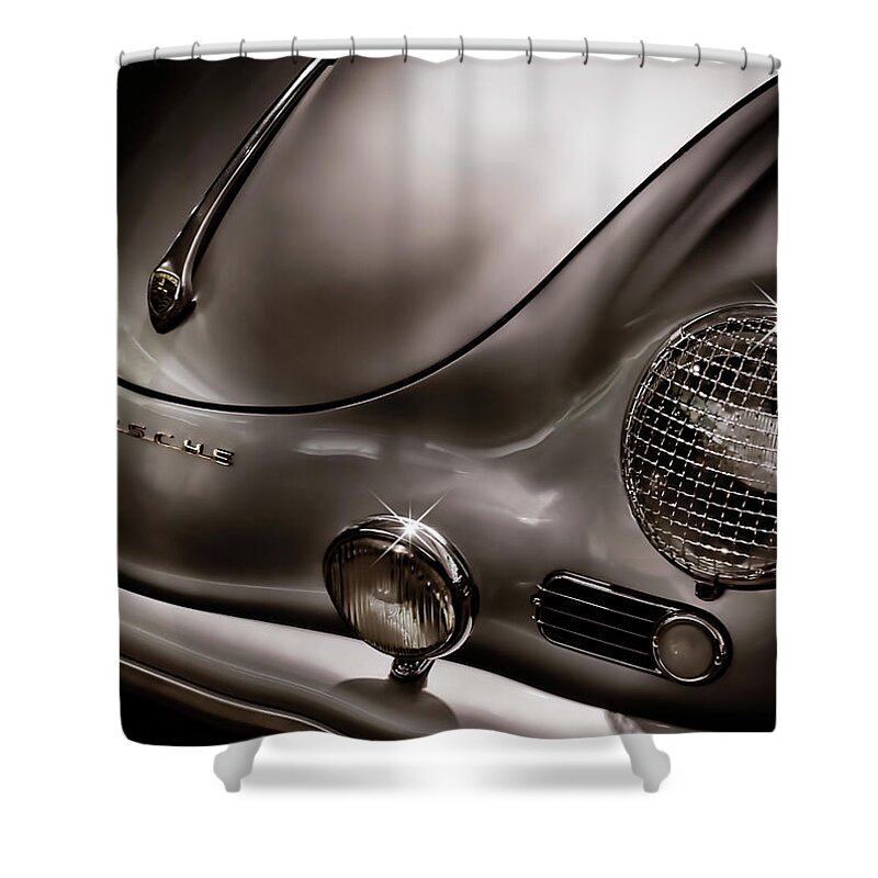 Porsche Shower Curtain featuring the digital art Silver Ghost by Douglas Pittman