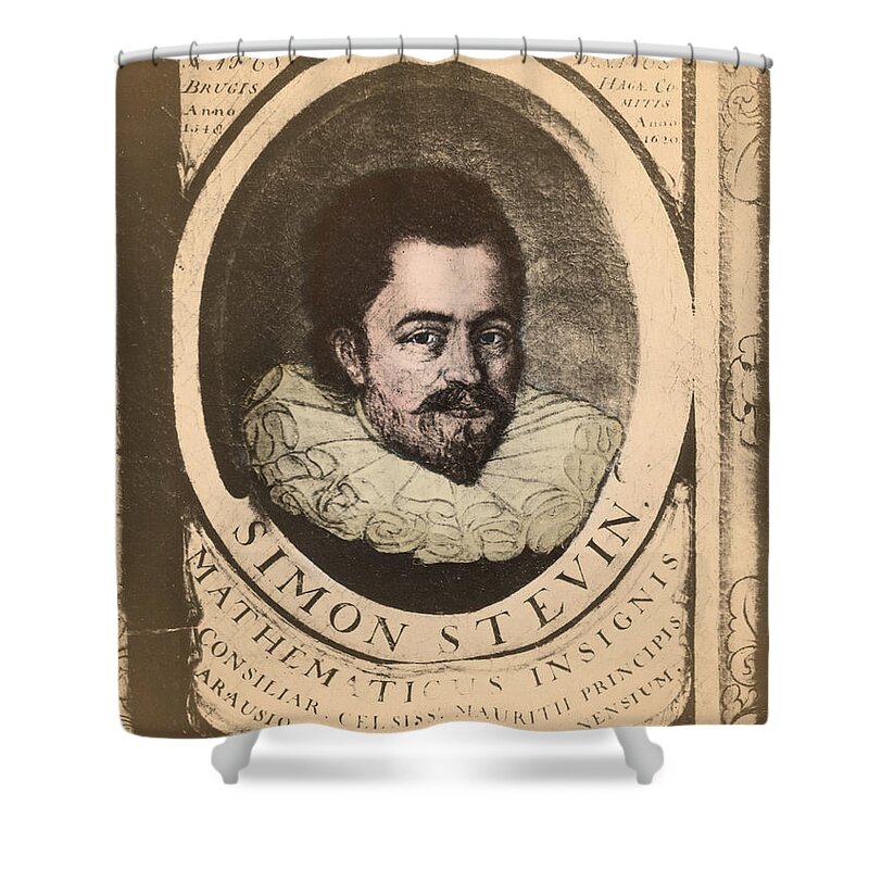 Science Shower Curtain featuring the photograph Simon Stevin, Flemish Mathematician #1 by Photo Researchers, Inc.