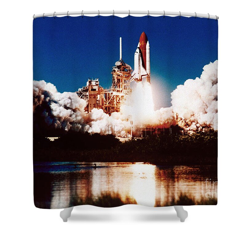 Space Shuttle Shower Curtain featuring the photograph Space Shuttle Launch #7 by Nasa