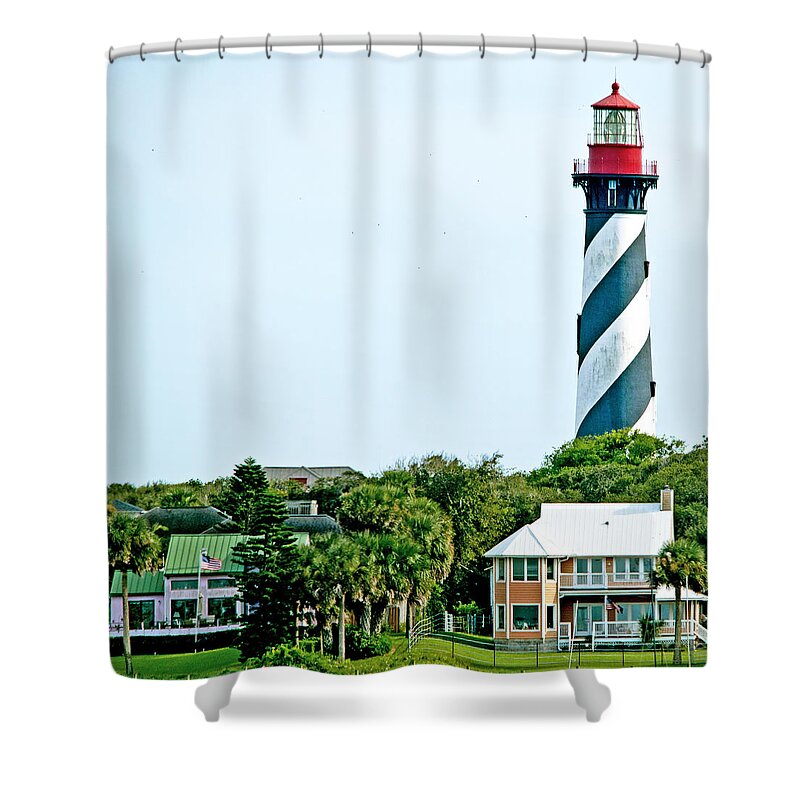 Scenery Shower Curtain featuring the photograph St. Augustine Lighthouse #1 by Kenneth Albin