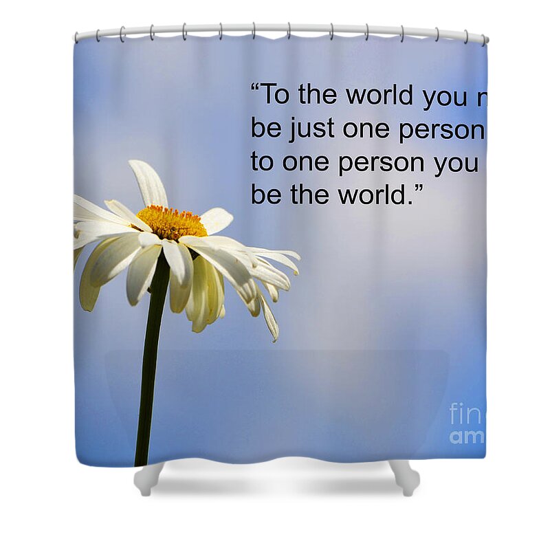 Daisy Shower Curtain featuring the photograph To the World #1 by Traci Cottingham