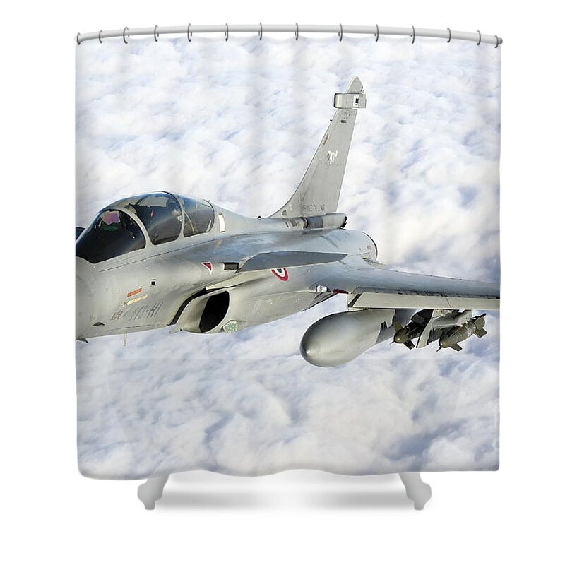 French Air Force Shower Curtain featuring the photograph Dassault Rafale B Of The French Air #10 by Gert Kromhout